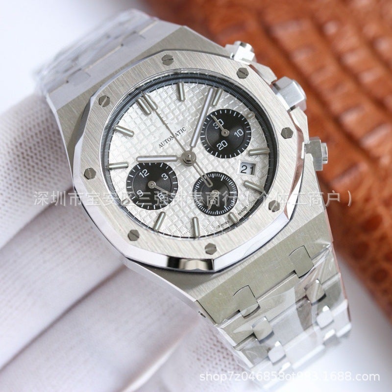 ساعة رويال أوك للرجال أوتوماتيكية بالكامل ميكانيكية متعددة الوظائف كرونوغراف 26331 مع تقويم مضيء - Image 1